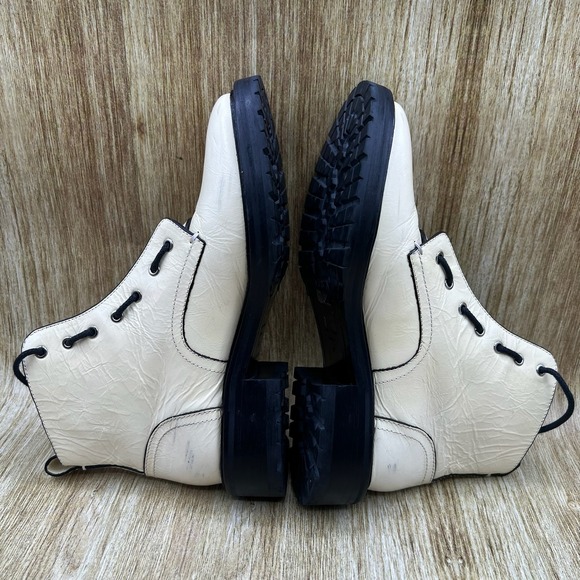 Rag & Bone Cannon Crinkled Ankle Boots Women's Size 7 Leather Zip Front Boots - Picture 7 of 10